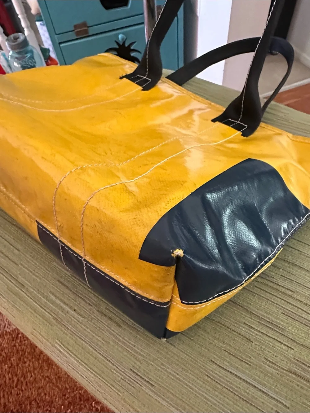 FREITAG Yellow & Navy Tote Bag authentic!